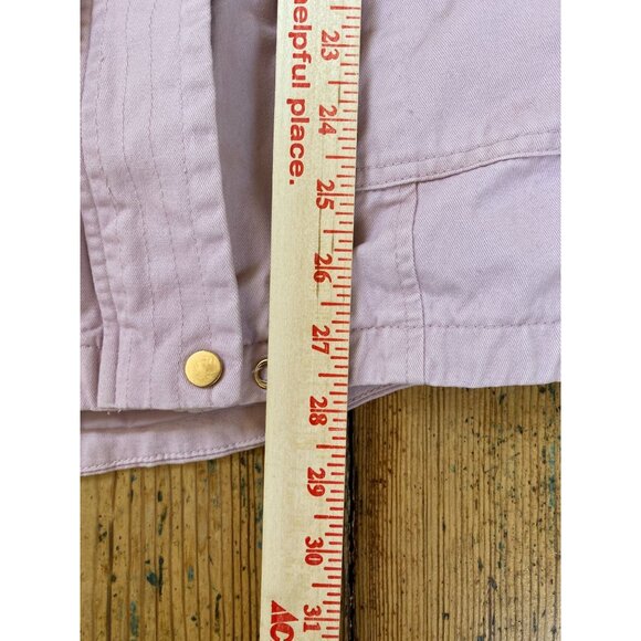 Coffeeshop New York Womens Pink Hooded Jacket M 100% Cotton Heavy Pockets - Picture 8 of 8